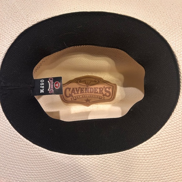 Men's Cavender's ranch ivory Bangora vented straw cowboy hat OS/ NWT - Picture 2 of 3